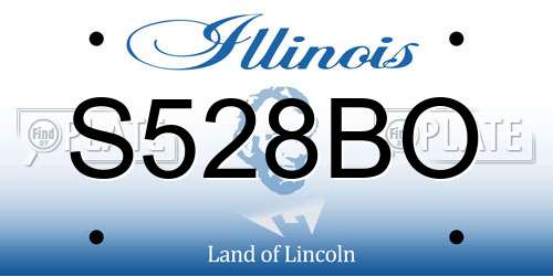 S528BO Illinois License Plate