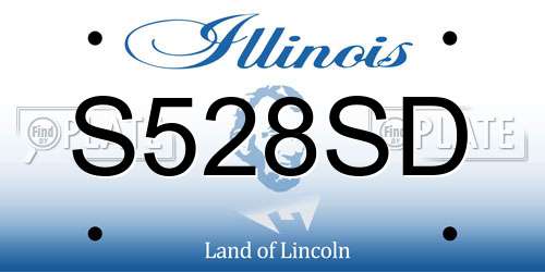 S528SD Illinois License Plate