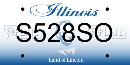 S528SO Illinois License Plate