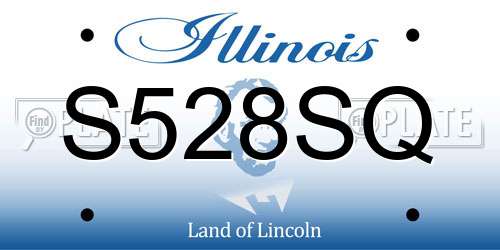S528SQ Illinois License Plate