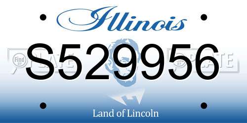 S529956 Illinois License Plate