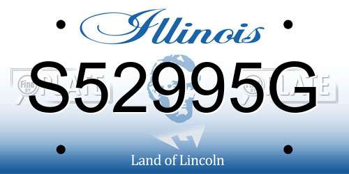 S52995G Illinois License Plate