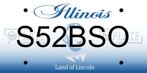 S52BSO Illinois License Plate