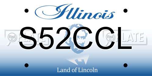 S52CCL Illinois License Plate
