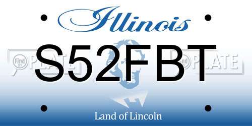 S52FBT Illinois License Plate