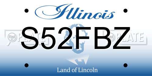 S52FBZ Illinois License Plate