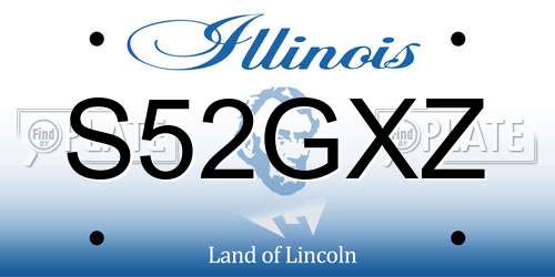 S52GXZ Illinois License Plate