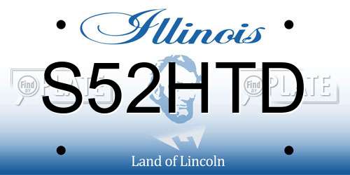 S52HTD Illinois License Plate