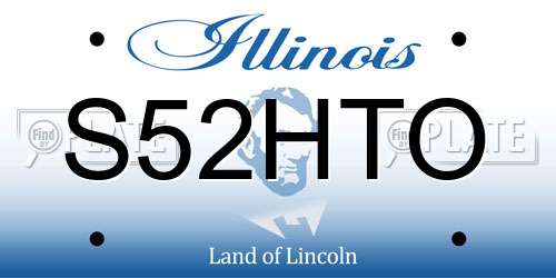 S52HTO Illinois License Plate