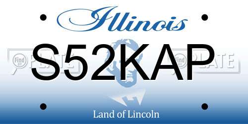 S52KAP Illinois License Plate