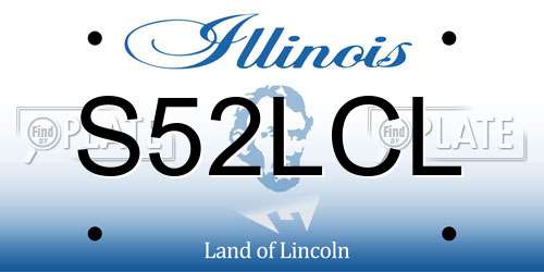 S52LCL Illinois License Plate