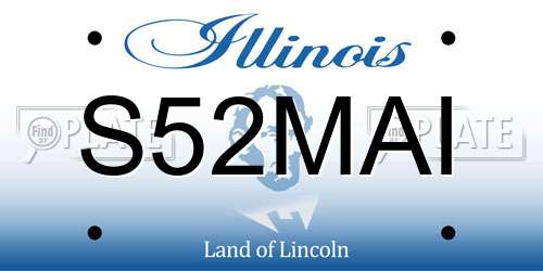 S52MAI Illinois License Plate