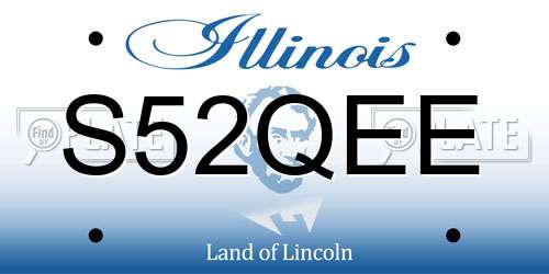 S52QEE Illinois License Plate