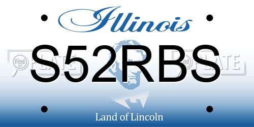 S52RBS Illinois License Plate