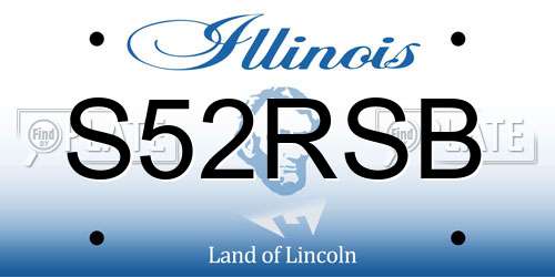 S52RSB Illinois License Plate