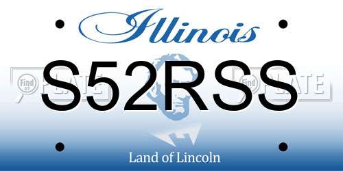 S52RSS Illinois License Plate