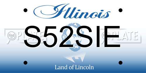 S52SIE Illinois License Plate