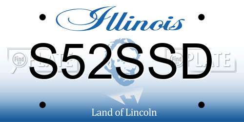 S52SSD Illinois License Plate