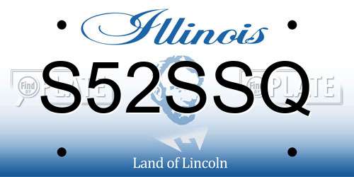 S52SSQ Illinois License Plate