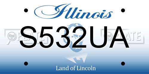 S532UA Illinois License Plate