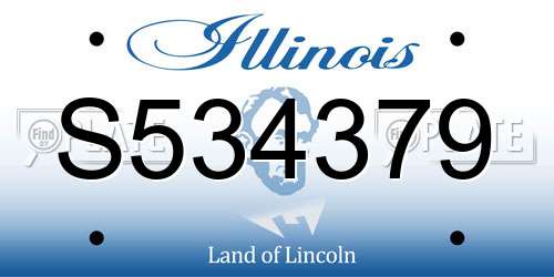 S534379 Illinois License Plate