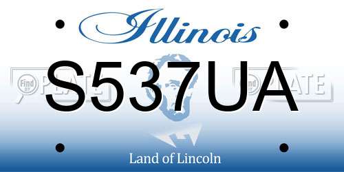 S537UA Illinois License Plate