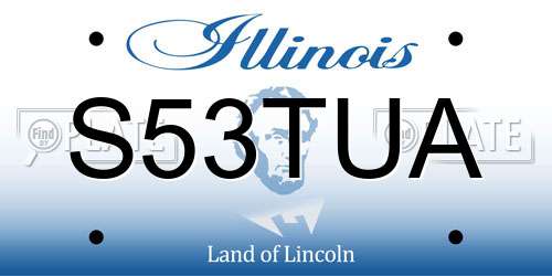 S53TUA Illinois License Plate