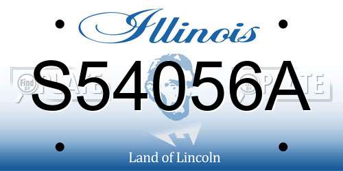 S54056A Illinois License Plate