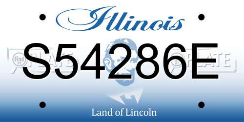 S54286E Illinois License Plate