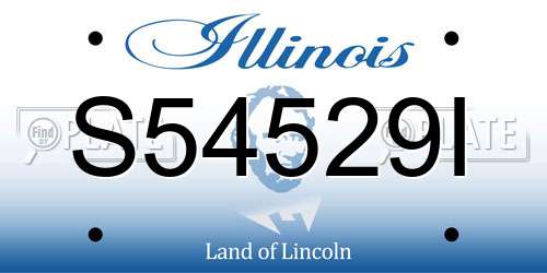 S54529I Illinois License Plate