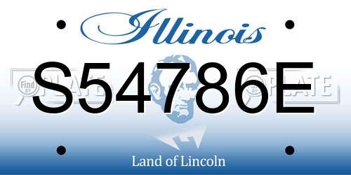 S54786E Illinois License Plate
