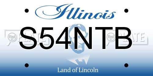 S54NTB Illinois License Plate