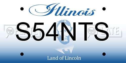 S54NTS Illinois License Plate