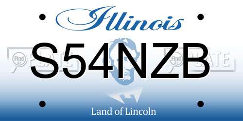 S54NZB Illinois License Plate
