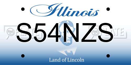 S54NZS Illinois License Plate