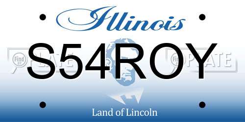 S54ROY Illinois License Plate