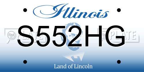 S552HG Illinois License Plate