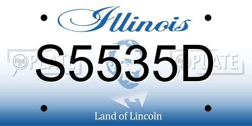 S5535D Illinois License Plate