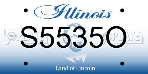 S5535O Illinois License Plate