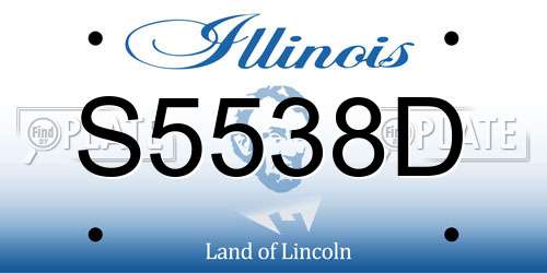 S5538D Illinois License Plate