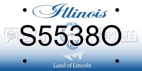 S5538O Illinois License Plate