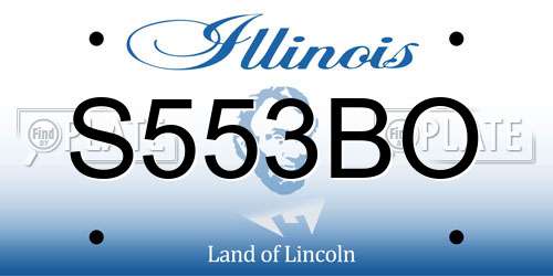 S553BO Illinois License Plate