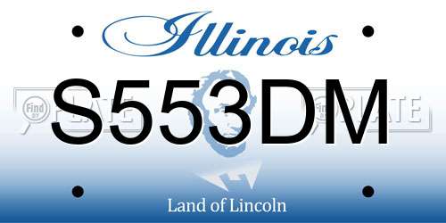 S553DM Illinois License Plate