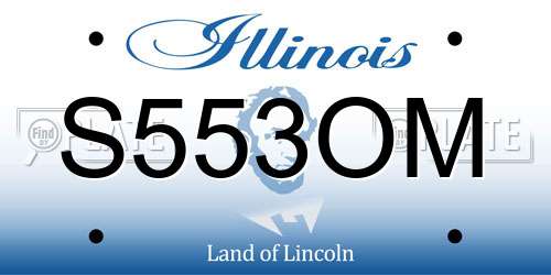 S553OM Illinois License Plate