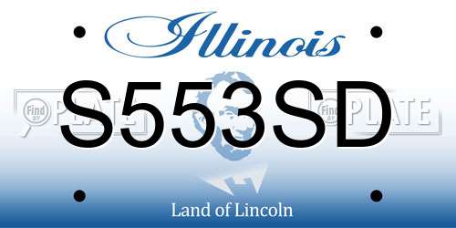 S553SD Illinois License Plate