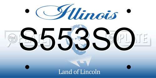 S553SO Illinois License Plate