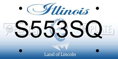 S553SQ Illinois License Plate