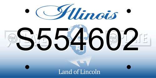 S554602 Illinois License Plate