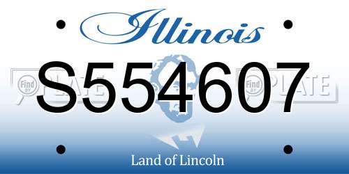 S554607 Illinois License Plate