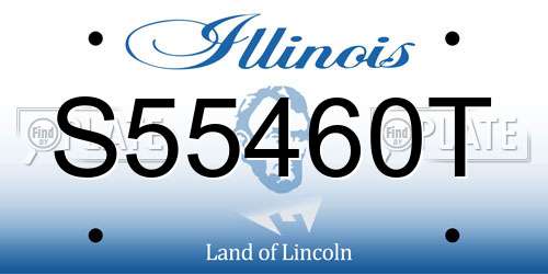 S55460T Illinois License Plate